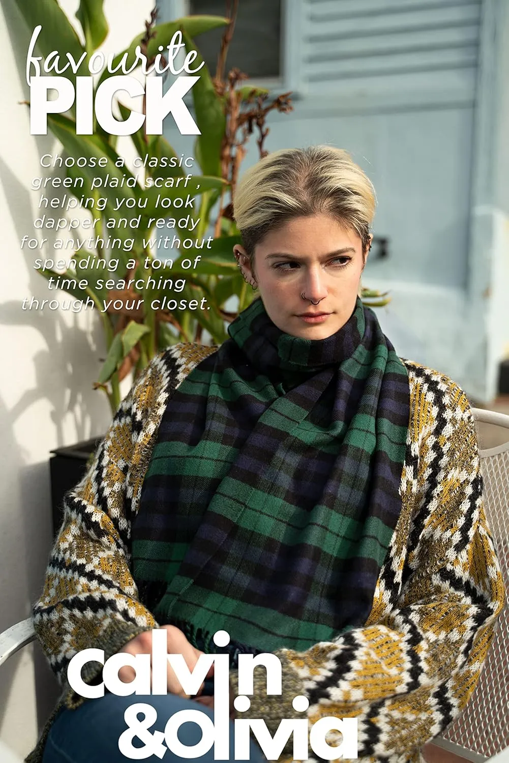 Holiday Gift for Women Men preach CALVIN & OLIVIA Ultra-Soft Winter Cashmere Feel Scarf Warm Long Unisex Winter Scarves Perfect 