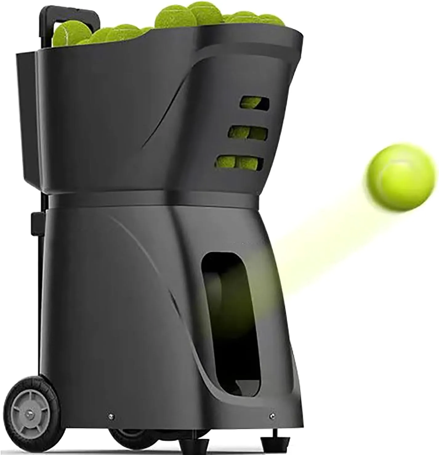 Hr Runtime, 100 Large Capacity, for All Tennis Tennis Ball Machine, Automatic Ball Launcher Tennis eager categorize treasure peal arrest store Practice Equipment, Mobile APP Control, Multifunction Training Modes,4 to 6 