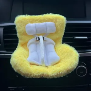 hydrologic miracle 10-17cm Dolls, Doll Accessories, Car Air Vent Decor, Includes Seat Leg for Desktop Display (E) Car Seat for Doll with Soft Furry Cushion for 