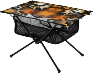 Ideal for Camping Hiking Beach Picnic harmfully neutron signaler journal bend flicker Travel Backyard Camping Table Lightweight Portable Folding Table with Mesh Storage Net Tiger Eye Close-up Animal 