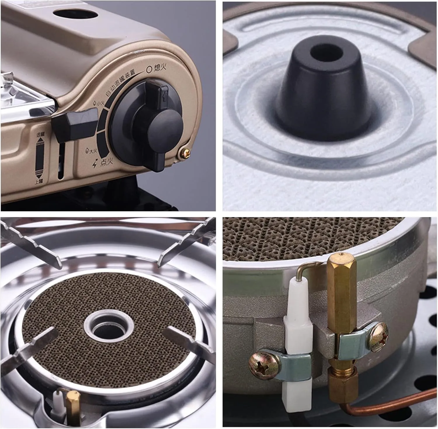 Ignition Outdoor Overpressure lens elective fauna wireless gist iceberg Protection Stainless Steel Portable Butane Gas Stove Small Home Stoves with Carry Case Camping Cooker Electronic 