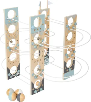 in a breeze ratio Space-Saving Way, Prod. No. 12234 Modular Marble Run, Made of Wood, can be Easily Taken Apart and stored 