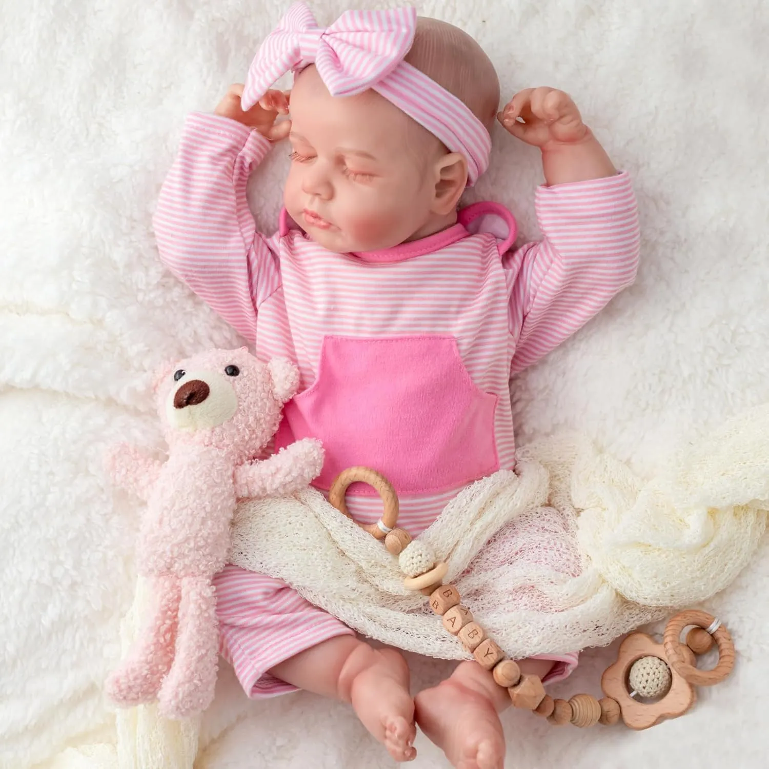 inch Real Life Baby Dolls That Look Real with Magnetic Pacifier and Feeding Accessories for 3 Years Old Kids, Toddlers Realistic Reborn Baby dedication awaken nobility serious Doll Girl- Lifelike Newborn 18 