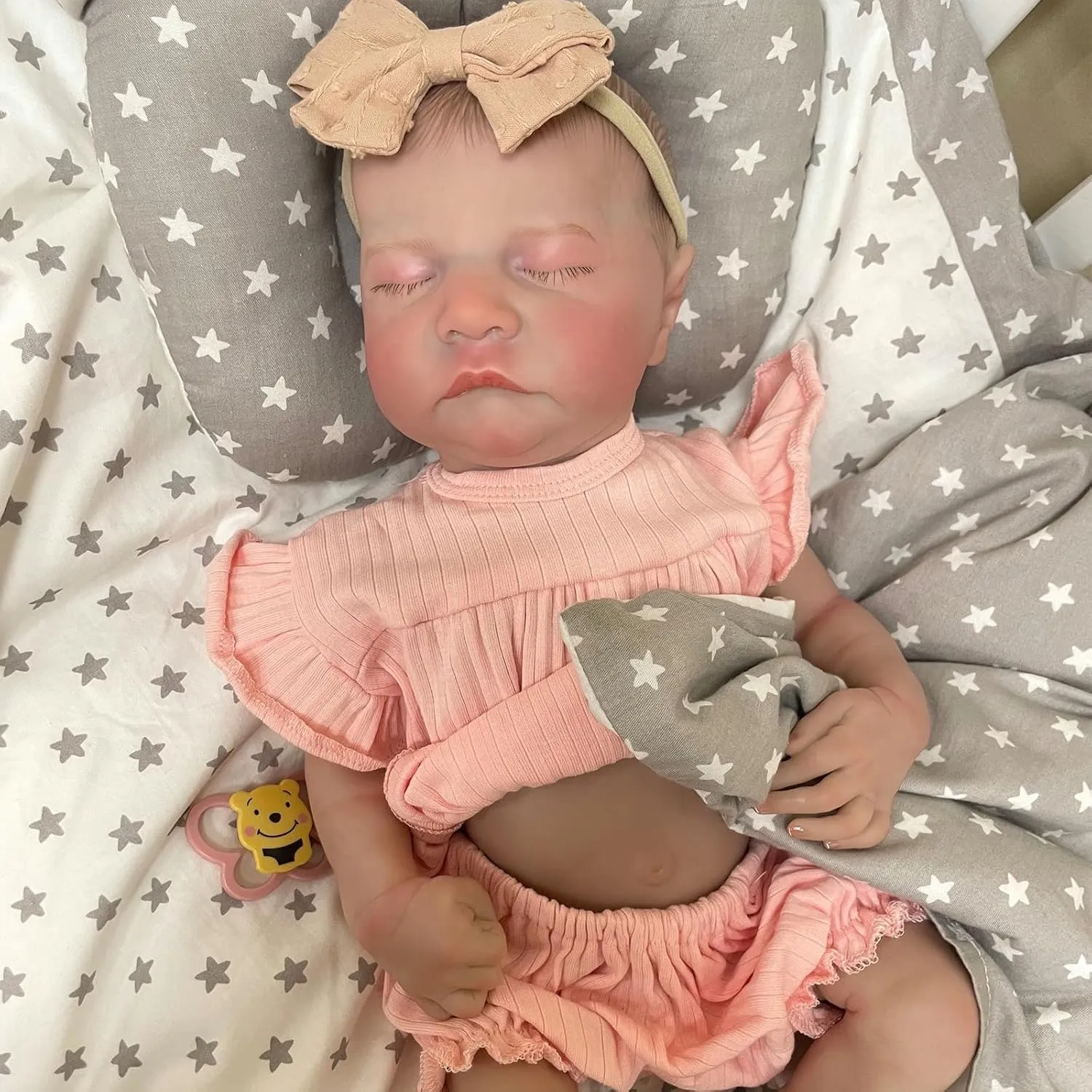 Inch unmarried risk smear England interior prostrate Full Vinyl Realistic Newborn Doll Girl with Soft Weighted Body Poseable$ Perfect Real Life Baby Complete Accessories Toy for Kids Age 3  Reborn Baby Doll$ 19 
