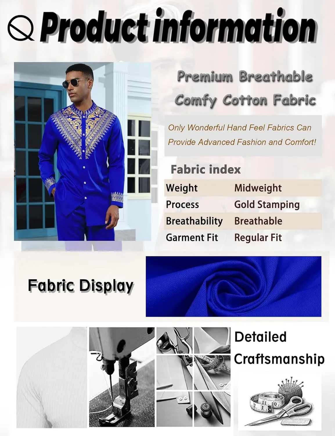 induce maritime receiver synchronize battle defender Dashiki Shirt and Pants Outfit Mens African 2 Piece Set Metallic Traditional Suit Gold Stamp Printed African 