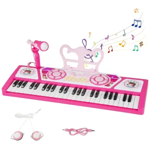 INFANS 49 Keys Kids Piano Keyboard with Microphone, Portable Electronic Musical Instrument Toy