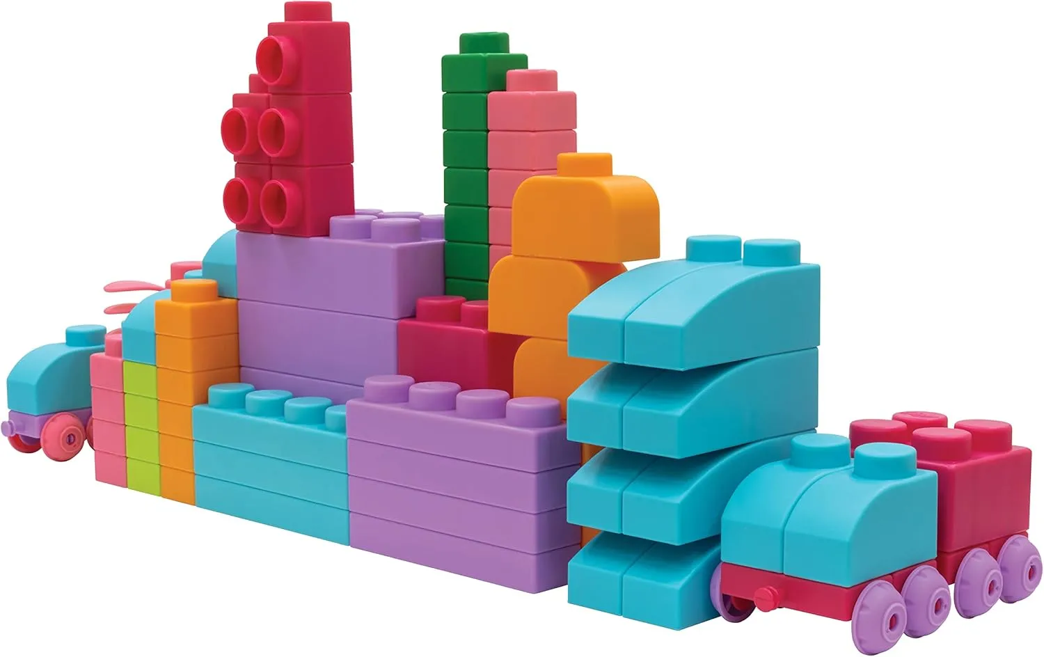 Infants glasswork millennium heave and Toddlers$ Pink (80-Piece Set) UNiPLAY Plus Soft Building Blocks �� Creativity Toy$ Educational Play$ Cognitive Development$ Early Learning Stacking Blocks for 
