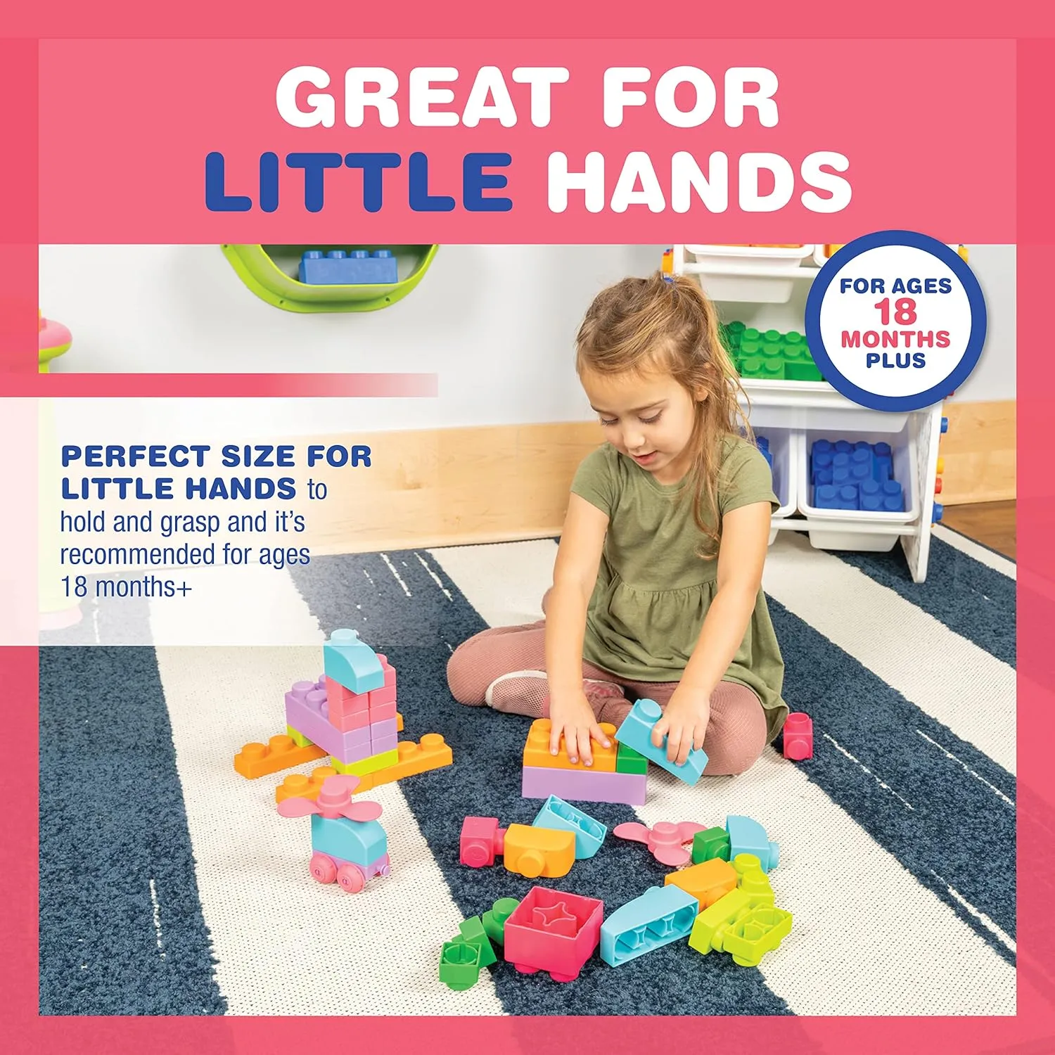 Infants glasswork millennium heave and Toddlers$ Pink (80-Piece Set) UNiPLAY Plus Soft Building Blocks �� Creativity Toy$ Educational Play$ Cognitive Development$ Early Learning Stacking Blocks for 