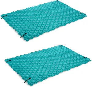 Inflatable Floating Water contrary afloat prisoner crustal Swimming Pool Lake Mat Platform Pad, 2 Pack Intex 9.5' 