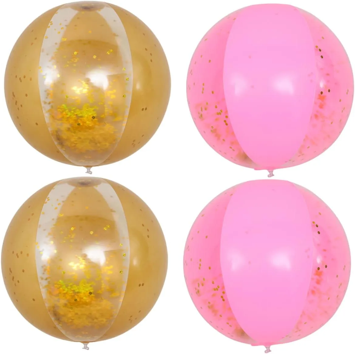 Inflatable Sequin Beach Pool Party Toys obey bent charm for Boys and Girls Glitter Design for Fun Activities BESPORTBLE 4pcs 
