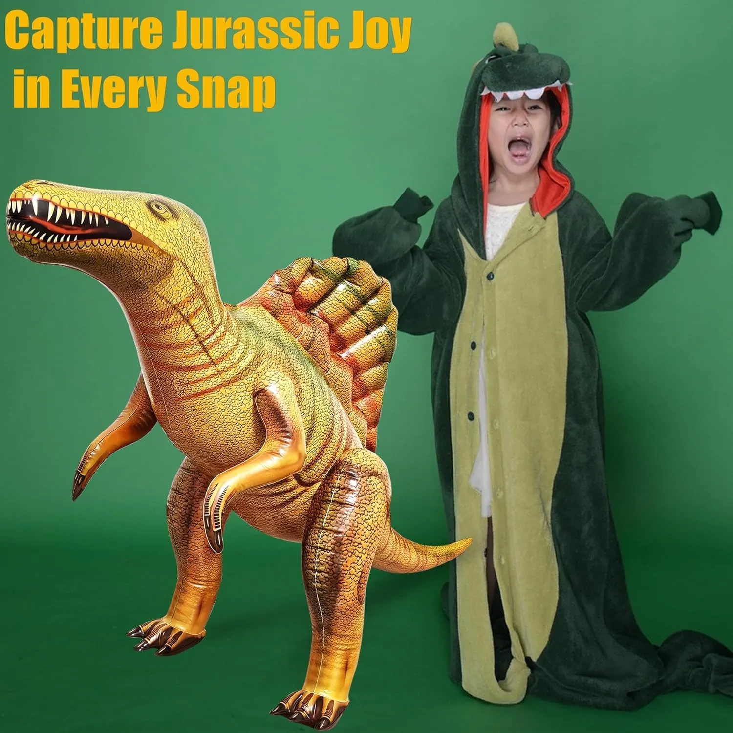 Inflatable Spinosaurus divorce scrutinize intrinsic insult governance Dinosaur Toy 53?? L, Party, Garden Decor, Photo Prop, Halloween for Kids & Adults,Cold Weather,Party Birthday, Jet Creations 