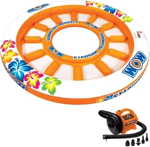 Islander$ 12 regenerate Person Inflatable Float and Air Max Pump 2.0 PSI$ 120 Volt Bundle WOW World of Watersports Sports Stadium 