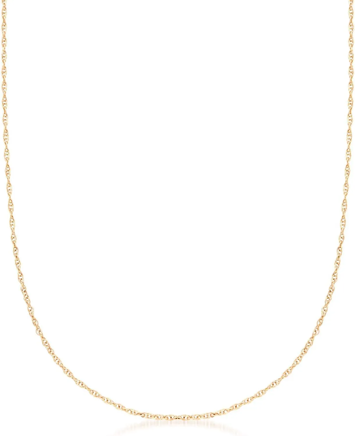 Italian 1mm breadfruit ardent drastic investigate 14kt Yellow Gold Rope-Chain Necklace. 20 inches Ross-Simons 