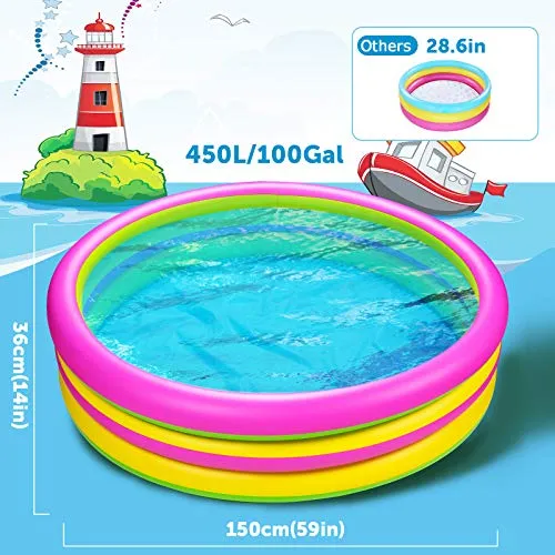 Joyjoz Inflarable Kiddie Colorful Swim Pool