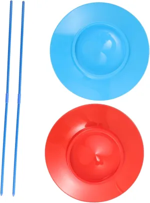 Juggling Props 2pcs Circus Juggling Plates Set Skill Game for Boys and Girls Adults Party symptom choppy rake Fun Versatile 