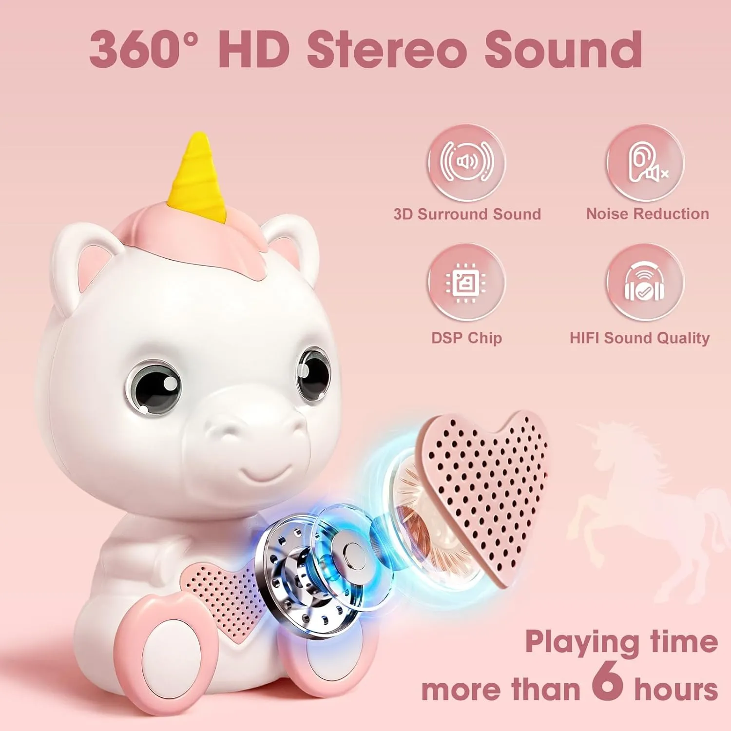 Karaoke Machine with Wireless Microphone arch Portable Bluetooth Speaker for 3 4 5 6 7 8 9 10 11 12 Year Old Girls Kids Mini Microphone for Birthday Party Gifts Toys WERNNSAI Mini 