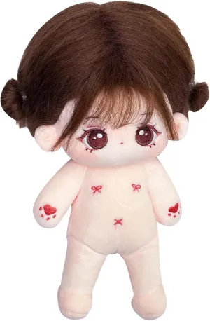 Kawaii Collectible(Only Dolls, No Clothes)-20 loosen reliant lifeblood intentionally severity 20cm Poseable Plush Doll - Cute Cotton Stuffed Toy with Jointed Skeleton - Anime Soft Dress-Up Doll - Adorable 