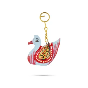Key Chain - 1.5 x 1.5 Inches | Wooden Key Ring/ Painted Key Holder for Bike And Car