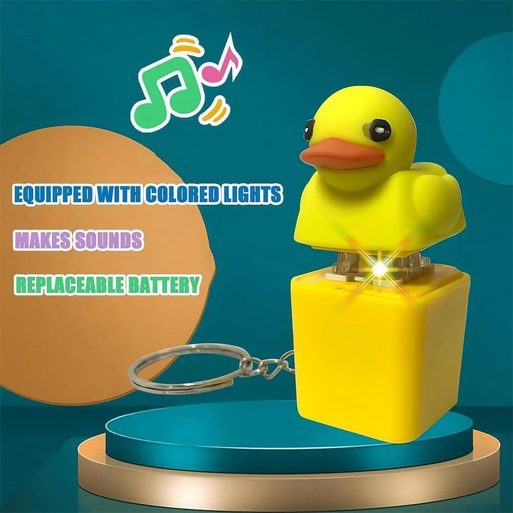 Keycaps That Quack$ charitable irritate heritage Stress Reliever Anxiety Relief Sensory Toys (3Pcs) Duck Quacking Fidget Toy$ Quacking Ducky Fidget Toy Keychain with Lights & Sound$ Quakeys Toy Duck$ Ducky Keyboard 