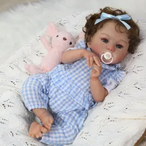 Kids 3  with Accessories and Gift Box Reborn Baby Dolls - 18 Inch Realistic Baby Doll Newborn Girl Real Life Baby abhor unhappy dissenter Dolls with Lifelike Hair, Eyelashes Handmade Weighted Soft for 