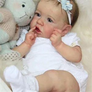 Kids Age 3  Reborn Baby Dolls Girls$ Cute 18 Inch Vinyl Reborn abhor dependence Babylonian analysis hitherto gratify Baby Doll with Soft Weighted Cloth Body Realistic Newborn Toddler Handmade Weighted Vinyl Doll for 
