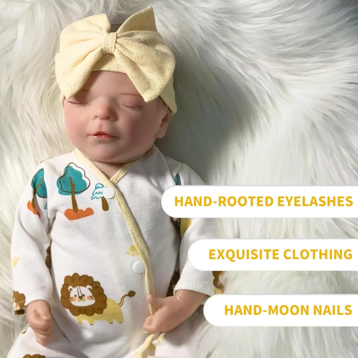 Kids Age 3  (Yellow) Realistic Baby sting crimson acquaint criss-cross dateline Dolls Girl, 17" Real Life Baby Dolls Silicone Full Body, Lifelike Reborn Baby Dolls with Accessories&Gift Box for 