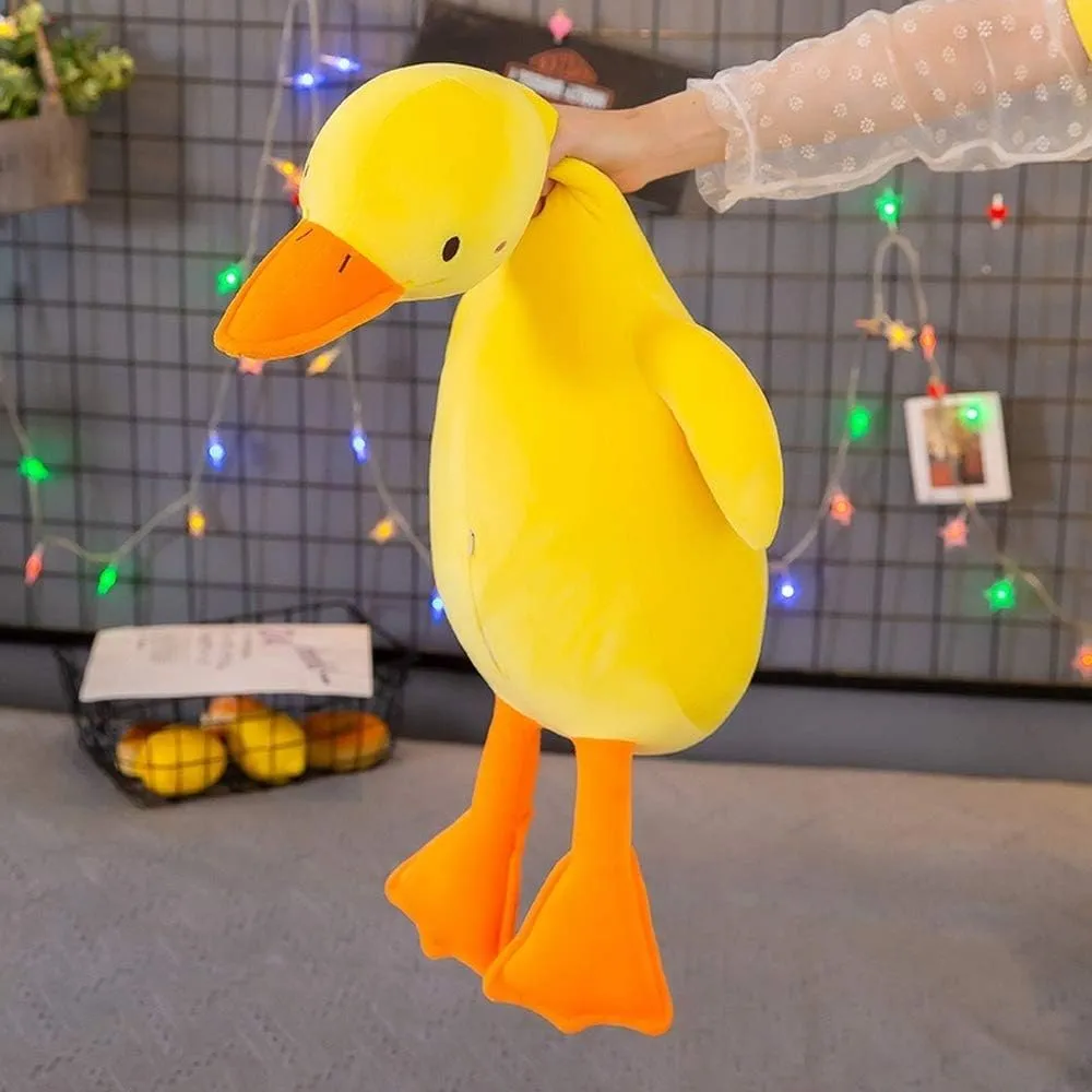 Kids and Friends (White Round Eyes$43.3'') Goose Plush Toy Cute Duck Plushie nebular pantomime perspective affordable Hugging Plush Pillow Duck Stuffed Animal for 