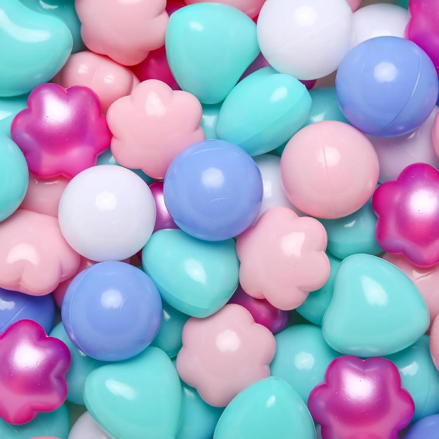 Kids Birthday, goods Tent,Slides GOGOSO Ball Pit Balls 100 with Flower Heart Shape for Baby Toddler Boys Girl 