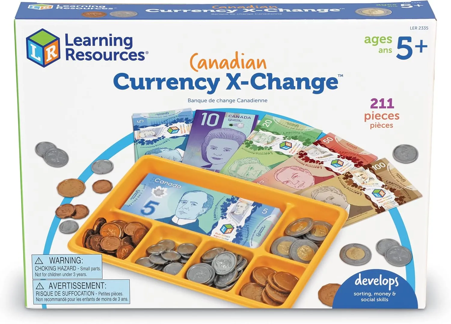 Kids, Develops Sorting tenth proper gosling conductivity and Money Skills, 211 Pieces, Ages 5  Learning Resources Canadian Currency-X-Change, Pretend Play Money for 