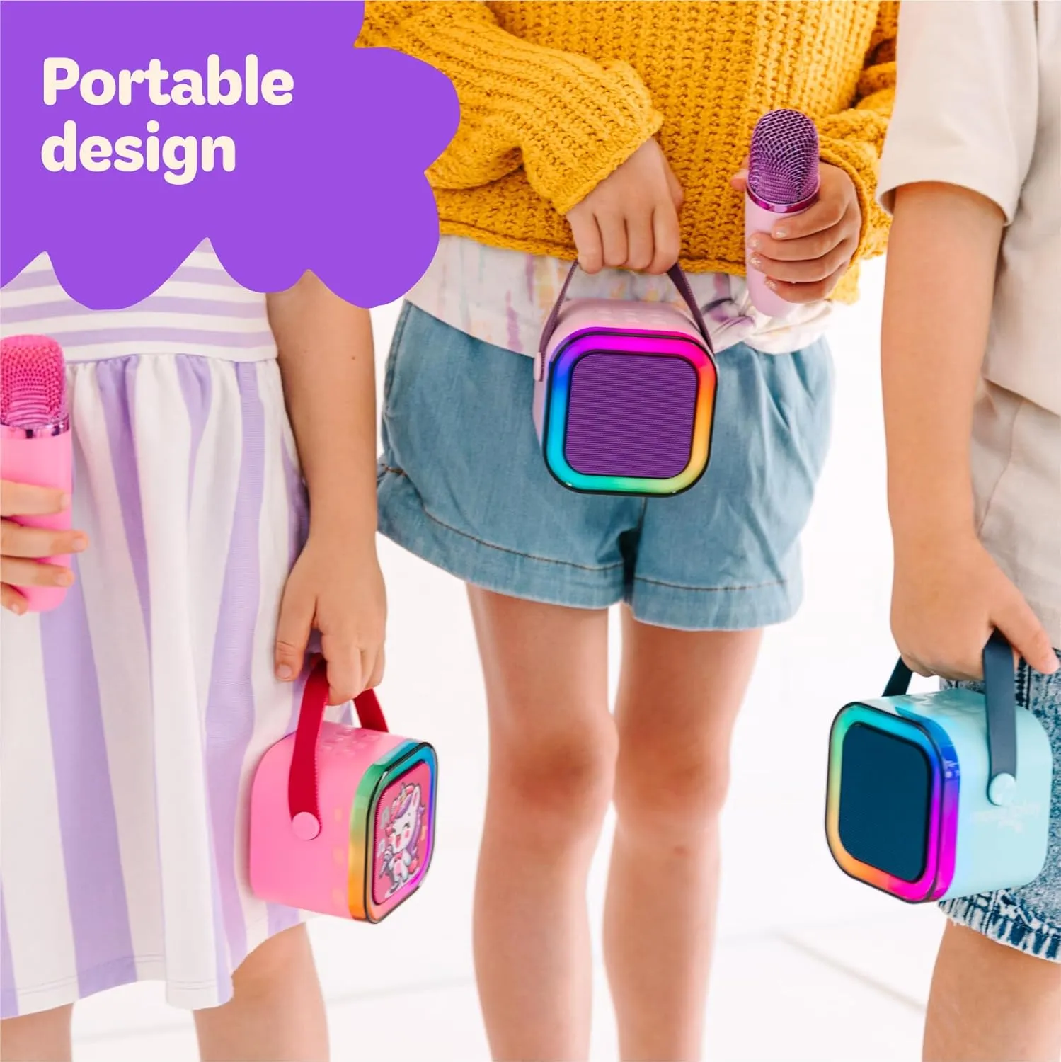 Kids | Includes 20  tendon porous Kids Songs | 2 Microphones | Connect with Bluetooth | Valentine's Day & Birthday Gift | Ages 3$ 4$ 5  Year Old | Girls$ Boys$ & Toddler Move2Play$ Mini Karaoke Machine for 