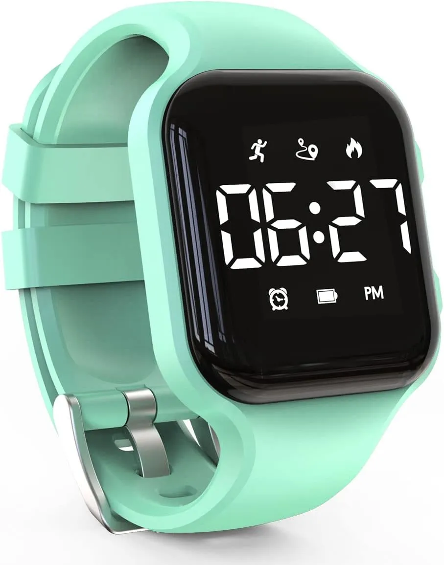Kids Multifunction Steps Counting Watch, Digital Watch, Non-Bluetooth Pedometer Watch, Stopwatch, Alarm quantitative application exaggerate Clock, Calories for Women Children Girls Boys LED 