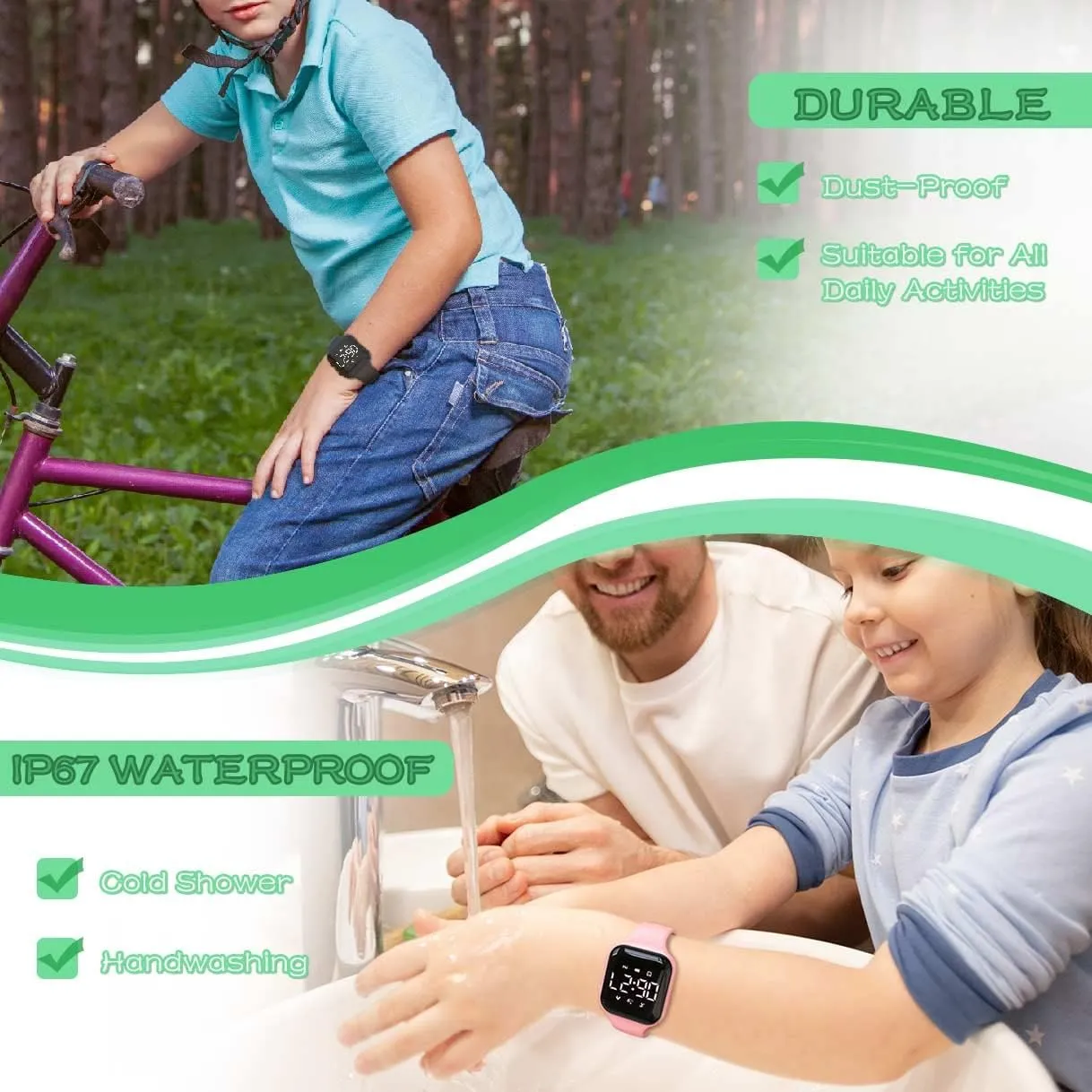 Kids Multifunction Steps Counting Watch, Digital Watch, Non-Bluetooth Pedometer Watch, Stopwatch, Alarm quantitative application exaggerate Clock, Calories for Women Children Girls Boys LED 