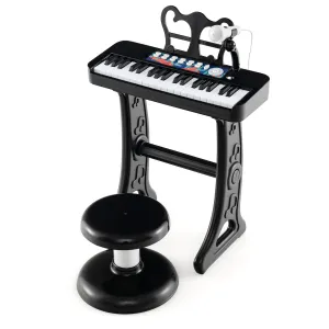 Kids Piano Keyboard 37-Key Kids Toy Keyboard Piano with Microphone for 3  Kids-Black