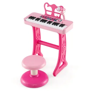 Kids Piano Keyboard 37-Key Kids Toy Keyboard Piano with Microphone for 3  Kids-Pink