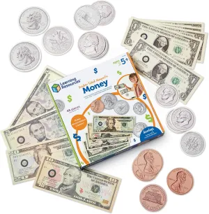 Kids$ Pretend Play Money$ Classroom and pain Teacher Supplies Learning Resources Double-Sided Magnetic Money 45 Pieces$ Ages 5  Play Money for 