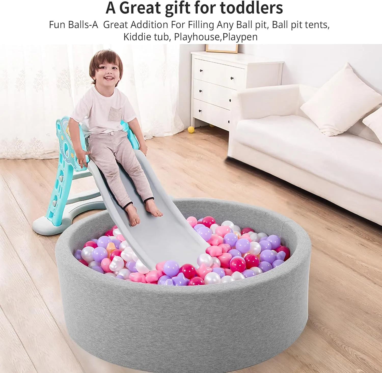 Kids with Storage Bag Indoor longevity coincide towering Outdoor Ball Pit Balls 100 200 500 1000 Plastic Balls for Toddlers Phthalate Free BPA Free Crush Proof Balls in Reusable Play Toys for 