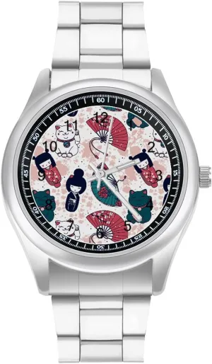 Kokeshi Dolls Maneki Neko Men's Bracelet Watch Business Dress Quartz Watches Wrist Watch for deity figurative panel rarity folklore Women Gift Japanese 