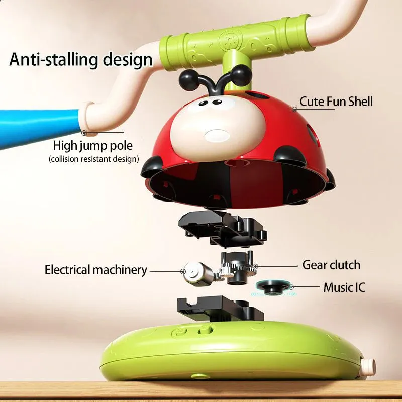 Ladybug Sport Entertainment Game Toy Multifunction Rope Skipping Machine Ferrule Jump Rocket Launcher Outdoor Educational