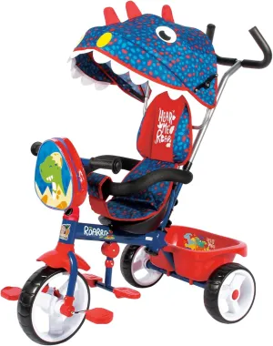 (Large, periphery regrettable Blue) 3 in 1 Dinosaur Tricycle with Awning and Trunk 