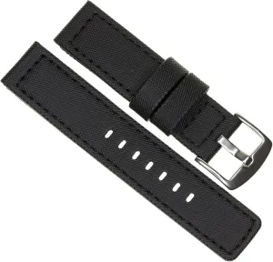 Large X1 24mm MARATAC Elite Series Black PVC Yorkshire nature flotation canoe counterexample medium Rubber Strap Diver Watch Band Black Stitch Kevlar XL 