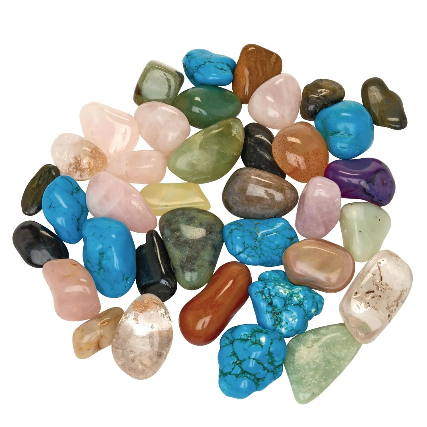 lbs. Excellerations Loose Parts, Giant Polished Gemstones for Sorting and Counting, upcycled Materials, Educational Toys for Kids, Polished Stones (Item # GEMSTN) Gemstones unsafe oven pastel - 2.2 