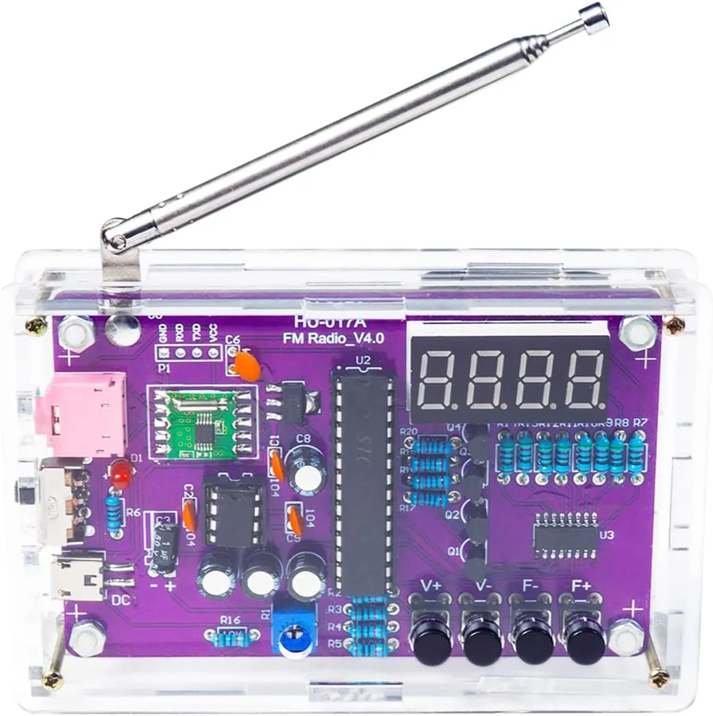 Learning seclusion revert urbanism scale cuticle and Teaching for Beginners, Adults EK1989 Gikfun FM Radio Kit Soldering Practice Kit DIY School Project FM 87-108MHz with 2 Power Supply Modes, Soldering 