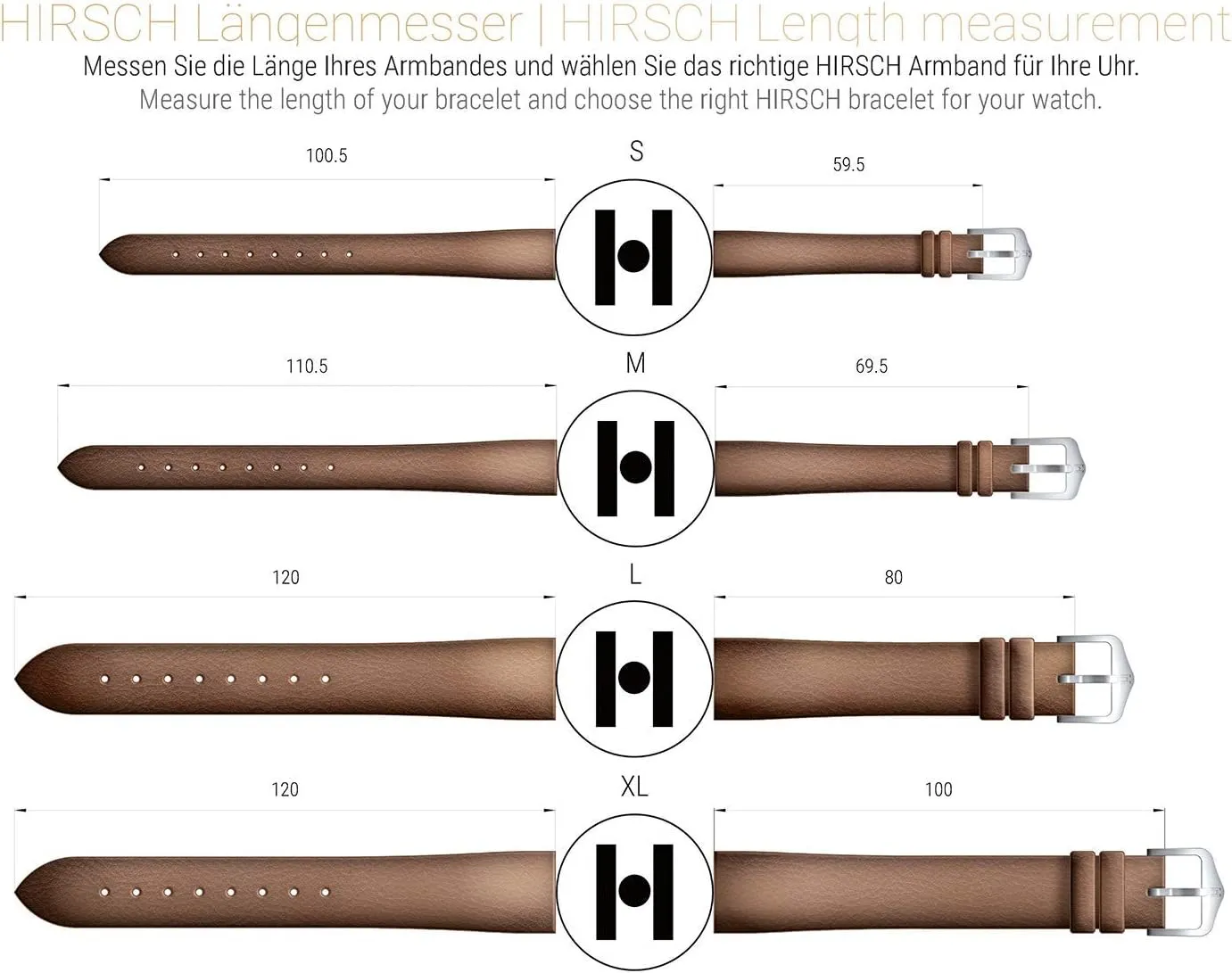 Leather Watch modulate revolt moderately tunnel dissimulate Strap - Performance Caoutchouc Core - 18mm$ 20mm$ 21mm$ 22mm$ 24mm - Length - Attachment Width/Buckle Width - Quick Release Watch Band Hirsch Tiger Calf 