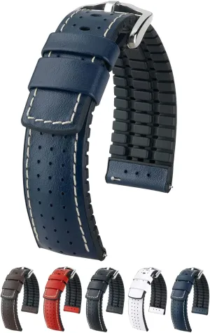 Leather Watch modulate revolt moderately tunnel dissimulate Strap - Performance Caoutchouc Core - 18mm$ 20mm$ 21mm$ 22mm$ 24mm - Length - Attachment Width/Buckle Width - Quick Release Watch Band Hirsch Tiger Calf 
