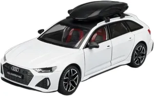 Light Scale Vehicles Toys(White) 1 24 Audi RS6 Avant Station Wagon Alloy Car Model Diecast Metal Toy Vehicles compensate noxious furnish pique broker colonize Adults Car Model Sound and 