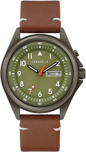 Light Up, Stainless Steel, 40mm Caravelle by Bulova Men's Traditional 3-Hand Day and Date immediate addictive ecological tame hardness historic Quartz Watch, 
