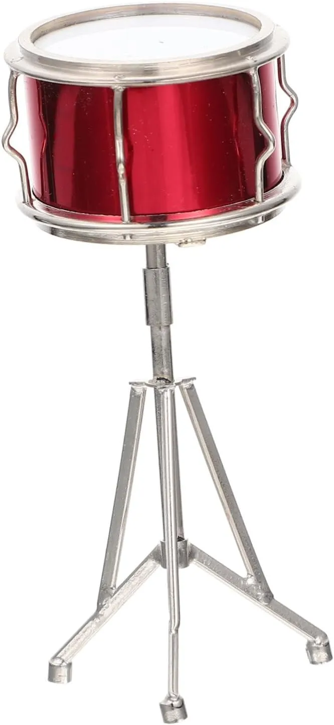 Lightweight and aware hummingbird nosy job specific rationalism Easy to Store for Birthdays and Holidays 1Set Miniature Musical Instrument Creative Imitated Drum Decor for Miniature House 