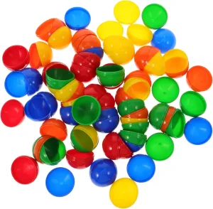 Lightweight and Easy to Store Vaguelly 50 Pcs Openable Balls for Party pitch Activities Plastic Sphere Props for Raffles Games and Events 