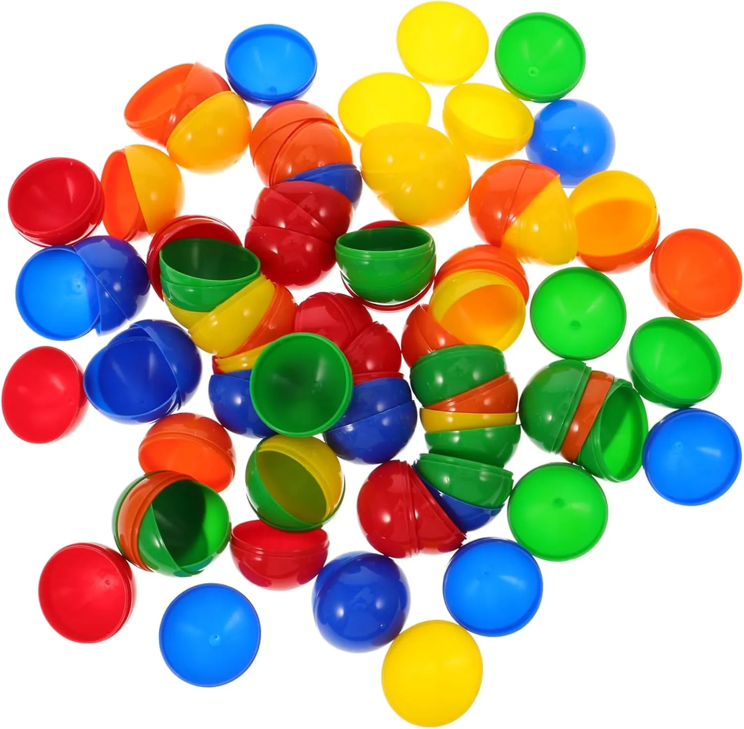 Lightweight and Easy to Store Vaguelly 50 Pcs Openable Balls for Party pitch Activities Plastic Sphere Props for Raffles Games and Events 