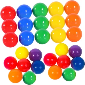Lightweight Design for Fun Events and Draws keplerian 100Pcs Sphere Lottery Balls Plastic Raffle Balls for Party Games Recreation Activities 